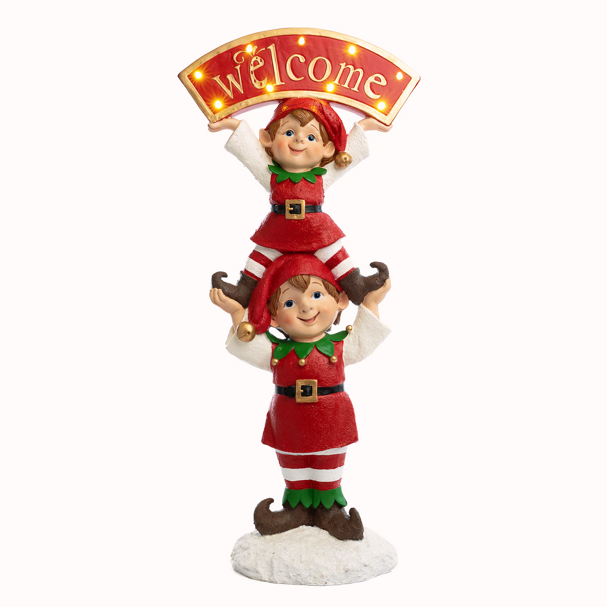 Goodwill Belgium LED Xmas Elves Welcome Sign