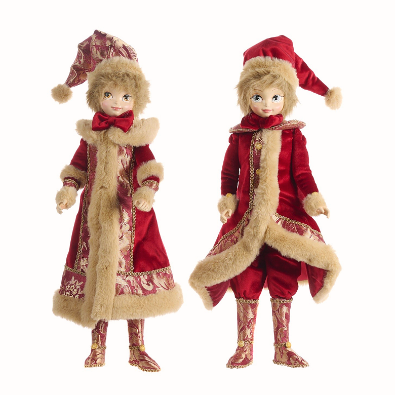 North Pole Brocade Elf Helper Doll