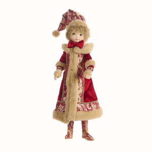 North Pole Brocade Elf Helper Doll