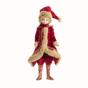 North Pole Brocade Elf Helper Doll