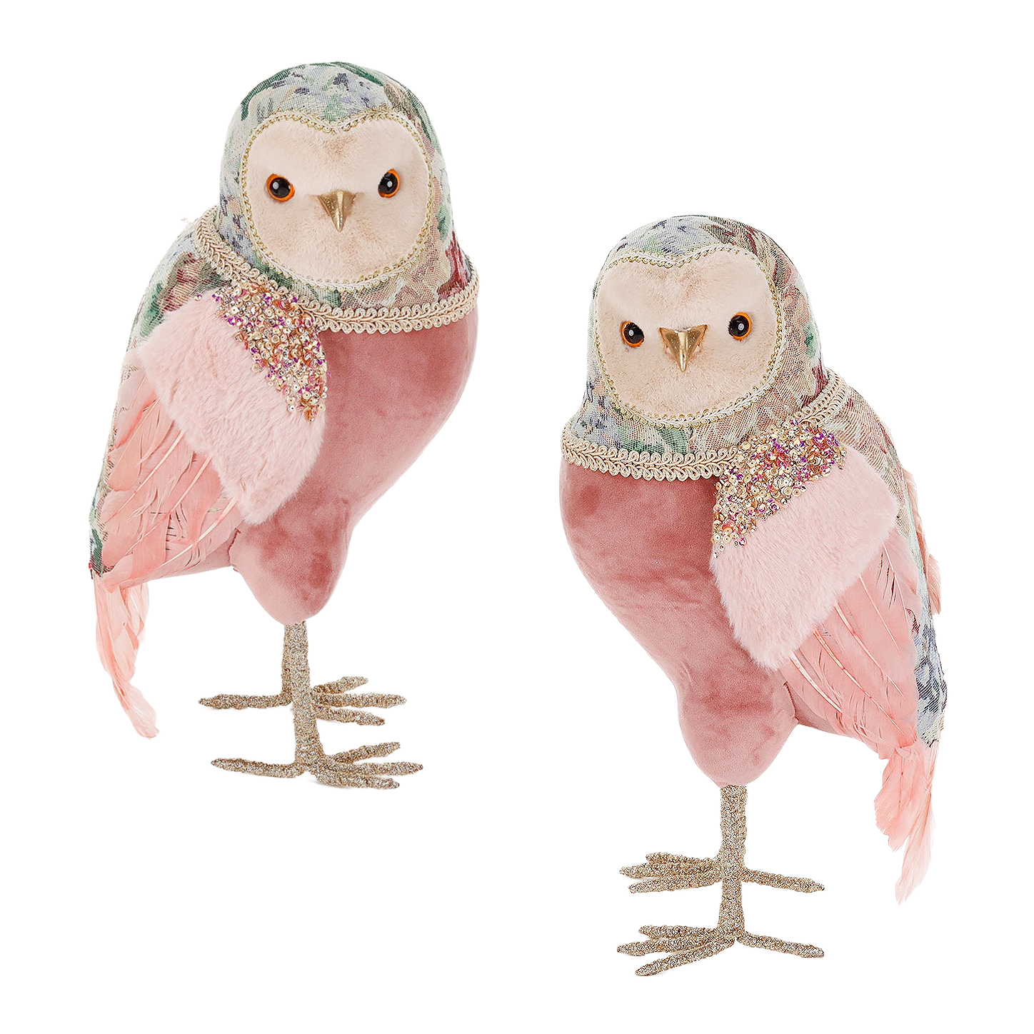 Paradise Brocade Owls Large 16.5" (Set of 2)