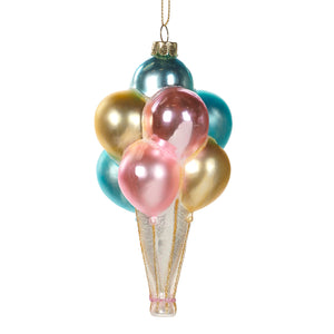 Goodwill Belgium Bunch of Party Balloons Glass Ornament