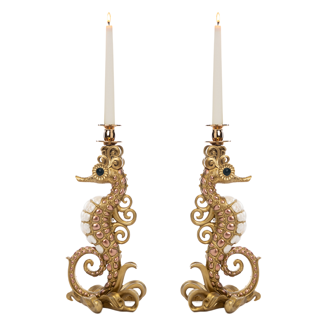 Goodwill Belgium Rococo Seahorse Candle Holder Duo Fabulous Fairytales
