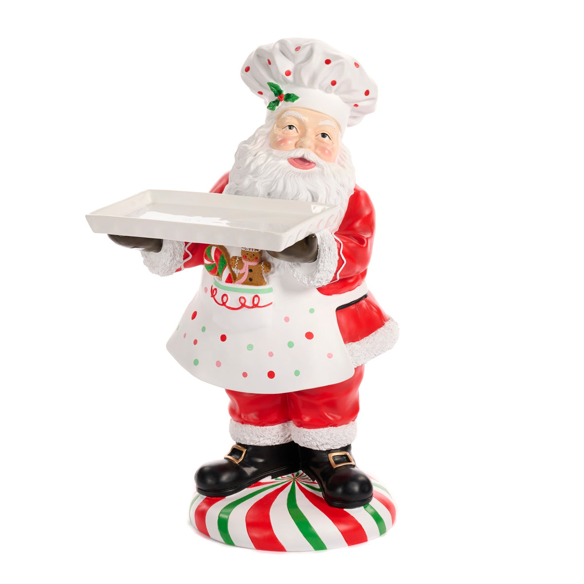 Goodwill Belgium Resin Santa Chef with Dolomite Tray