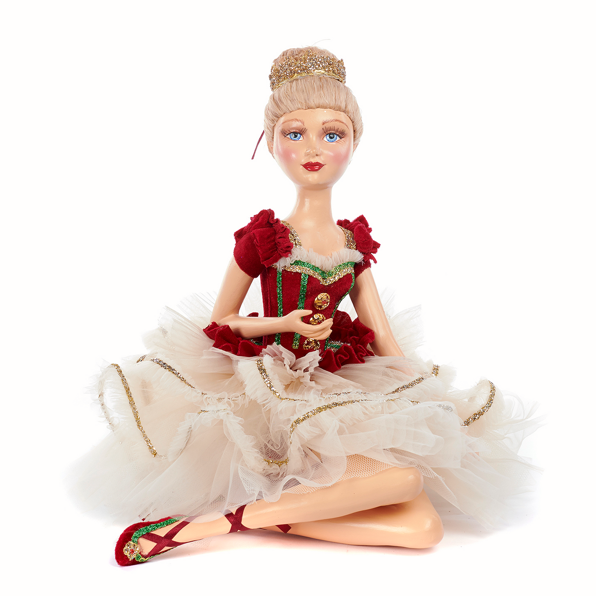 Goodwill Belgium Seated Nutcracker Ballerina Doll