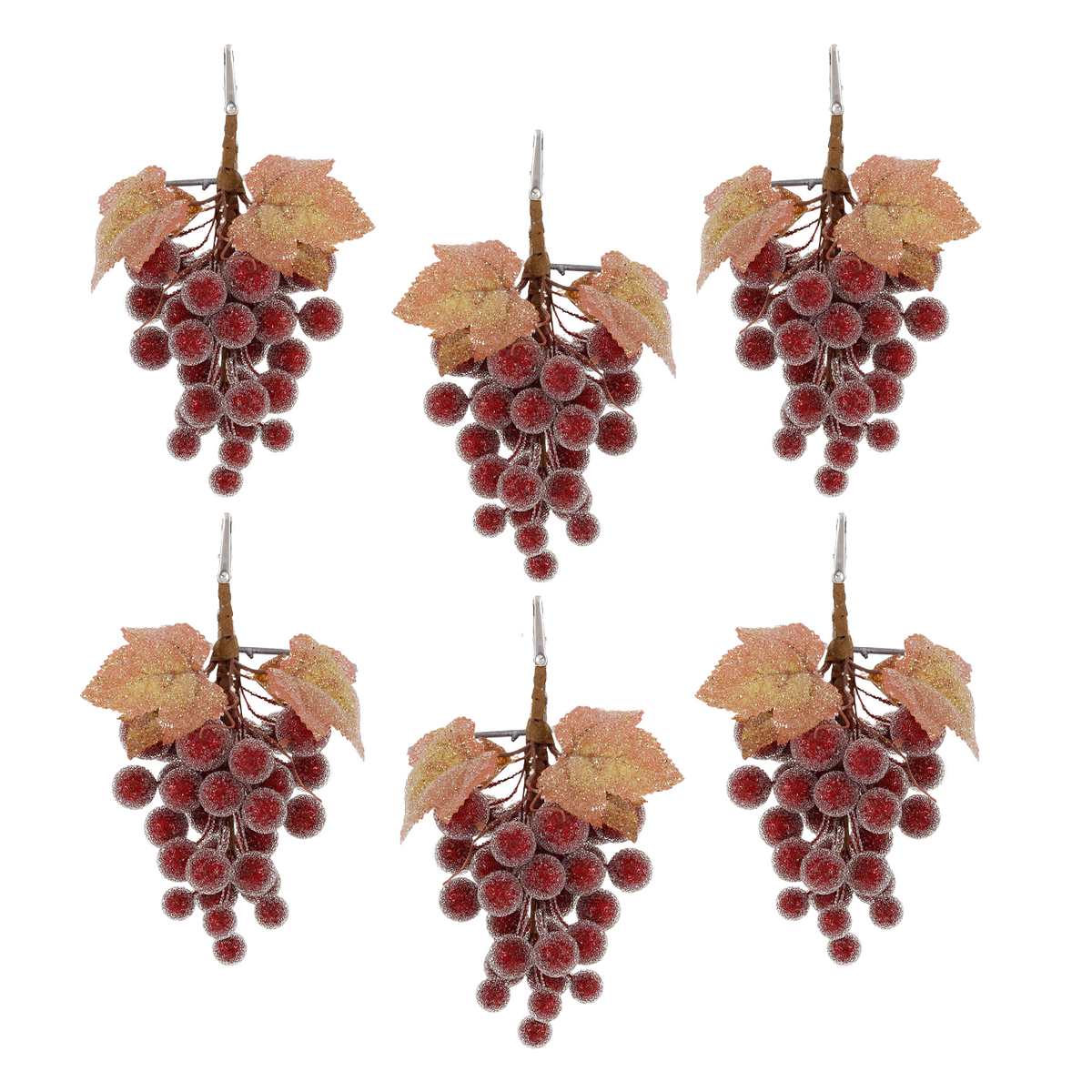 Goodwill Belgium Sparkling Burgundy Grape Bunch on Clip