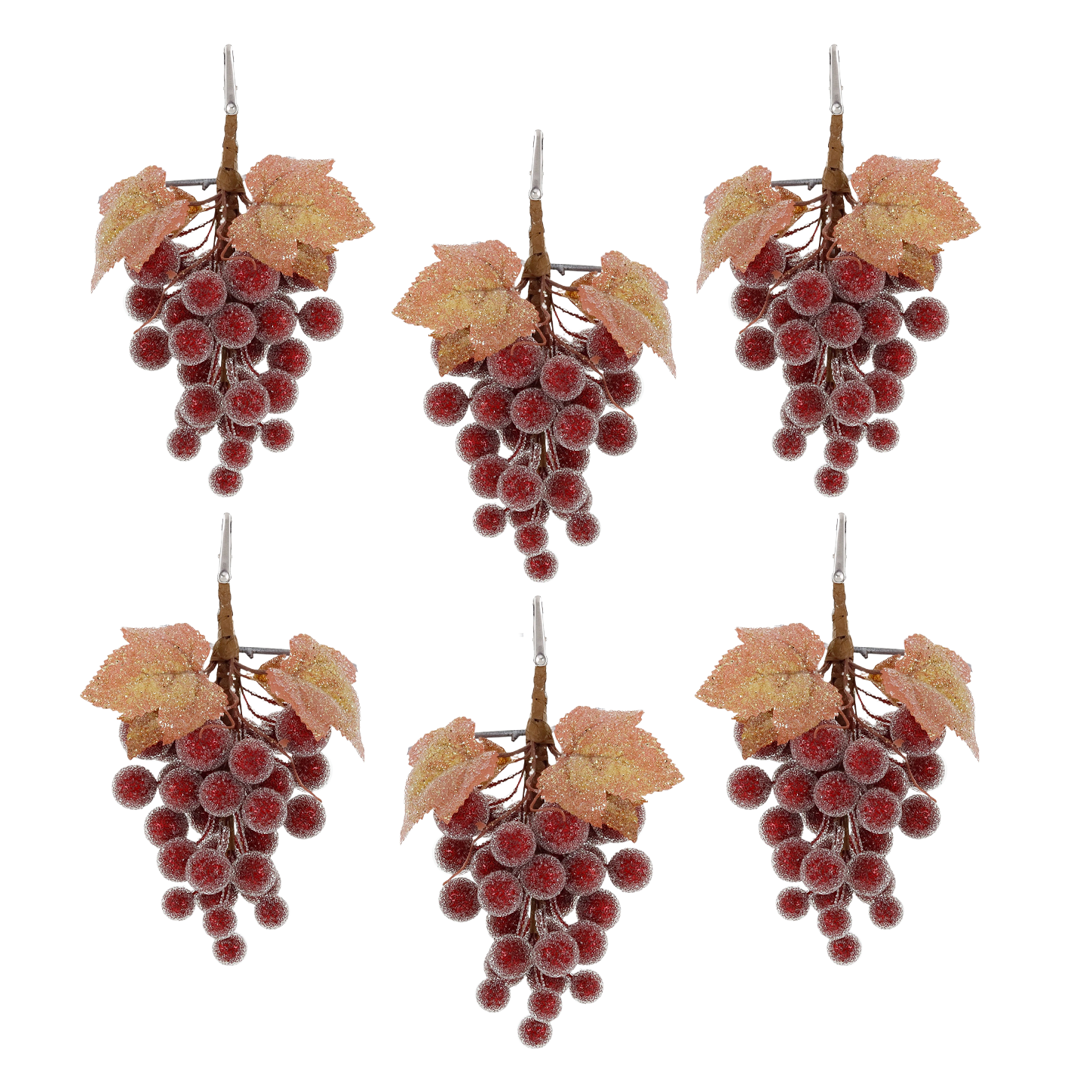 Goodwill Belgium Sparkling Burgundy Grape Bunch on Clip