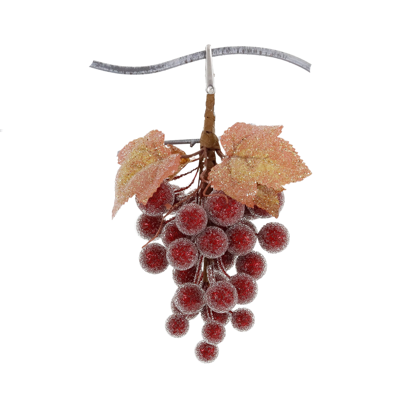 Goodwill Belgium Sparkling Burgundy Grape Bunch on Clip