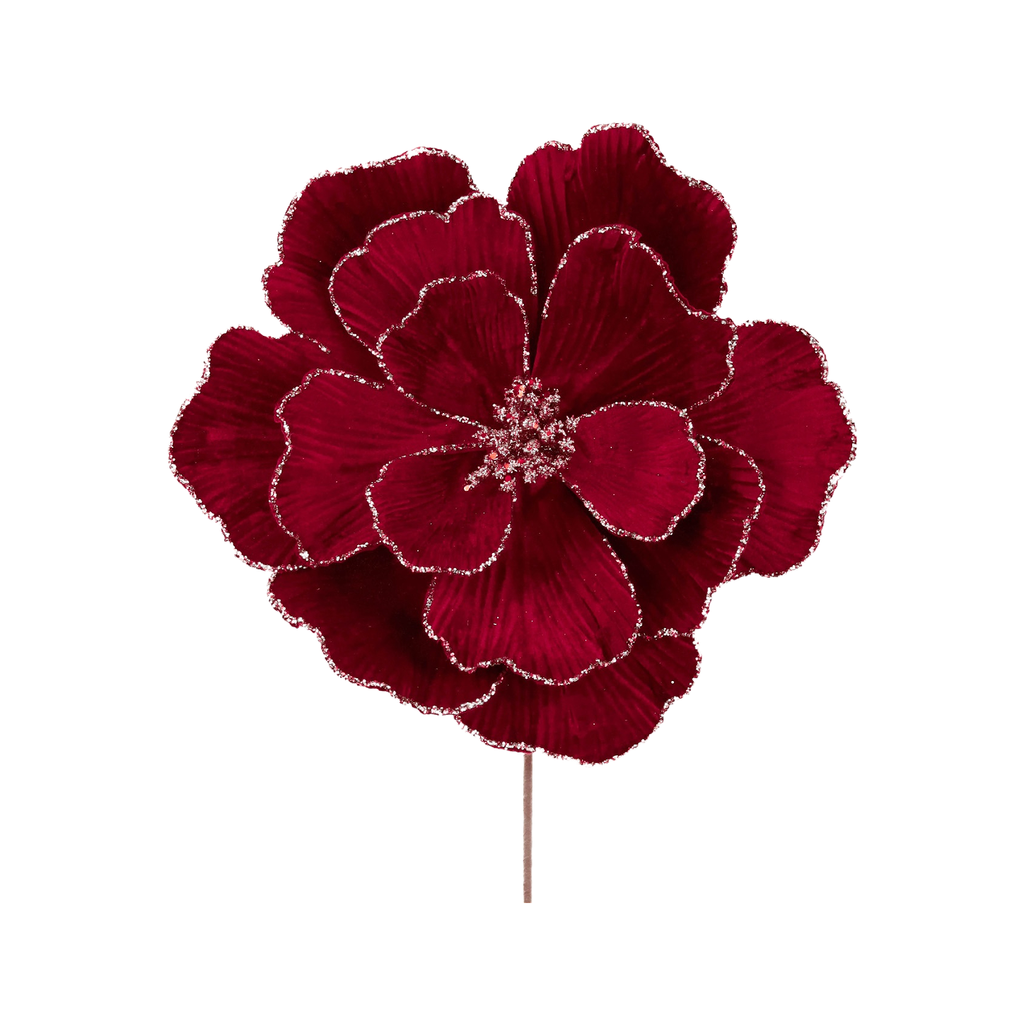 Sparkling Burgundy Magnolia Flower Decorations