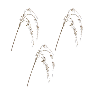Winter Ice Jewel Drops Hanging Stems Decorations