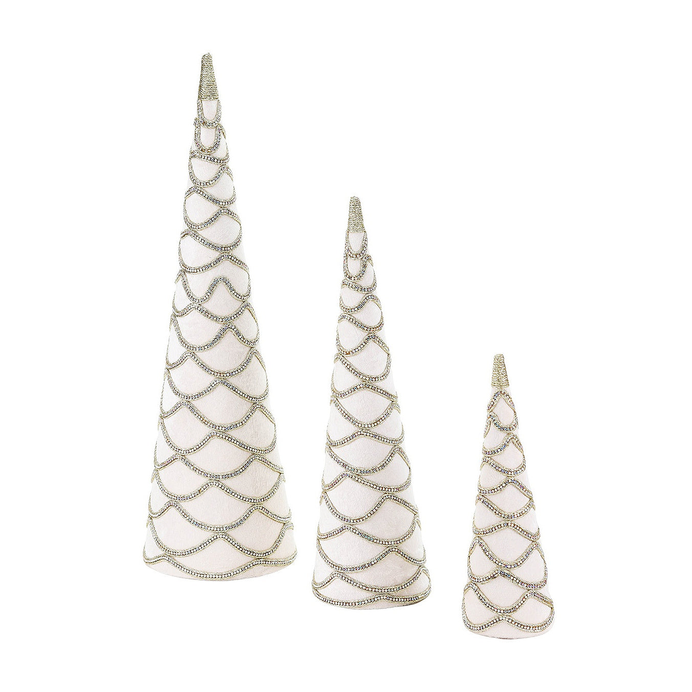 Goodwill Belgium Winter Velvet Crystal Jewel Cone Trio