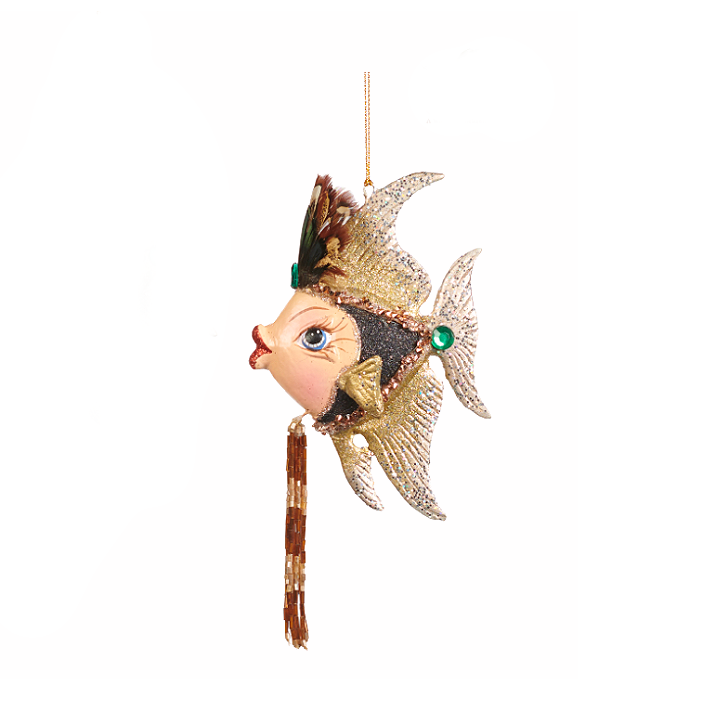 Art Deco Angel Fish Ornament 5"