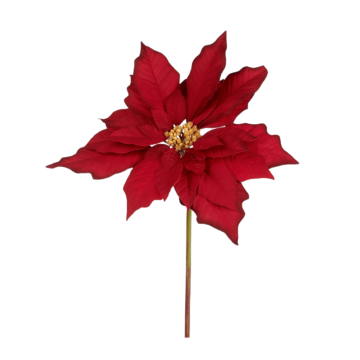 Goodwill MG Classic Poinsettia Stem Christmas Decoration