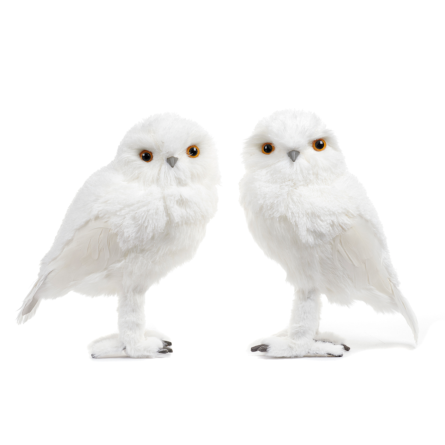 Goodwill M&G Furry Snowy Owl Display Pair