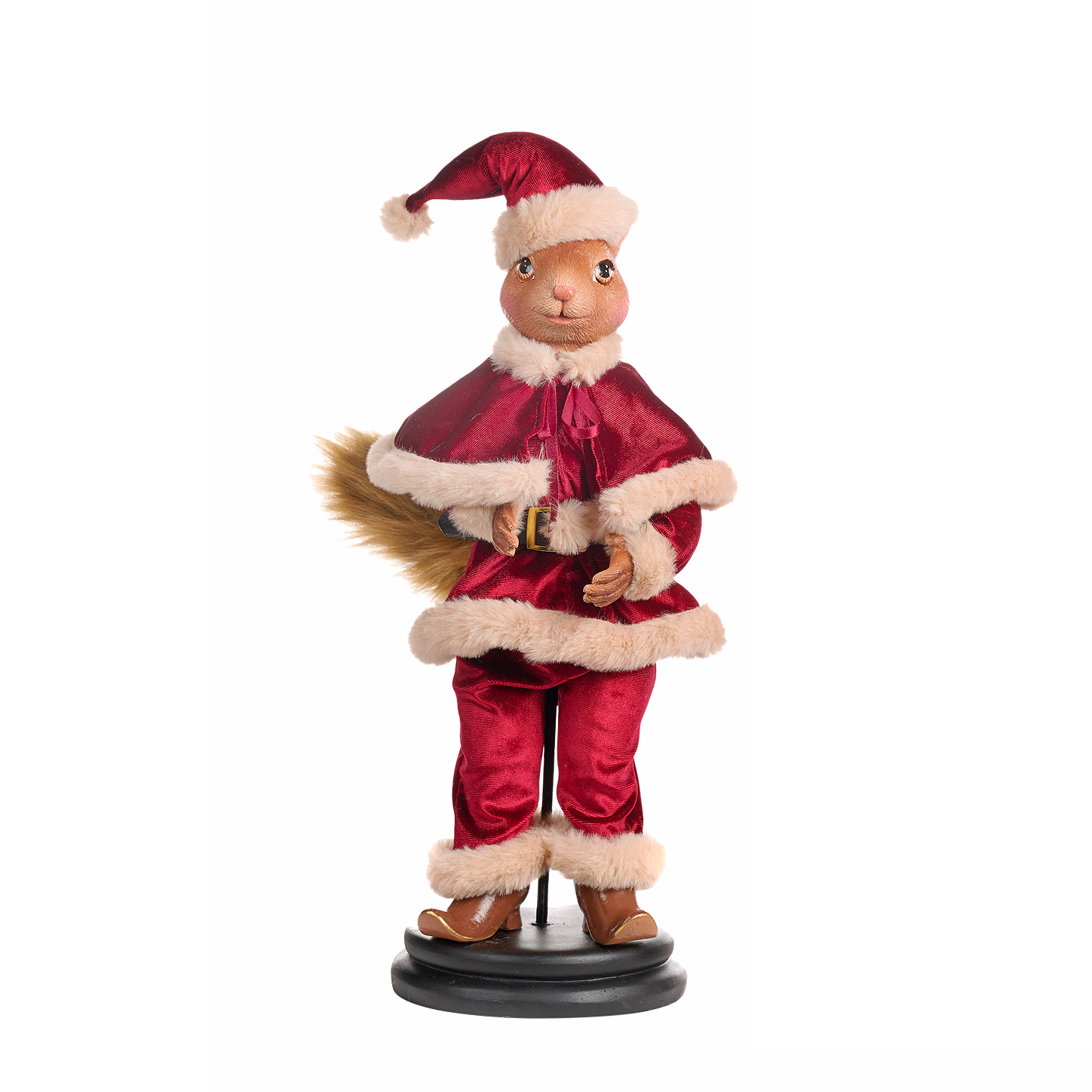 Santa Squirrel Doll with Stand 16"