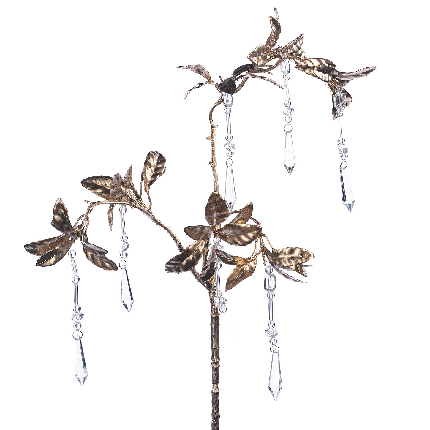 Goodwill Belgium Metallic Hanging Chandelier Jewel Stems