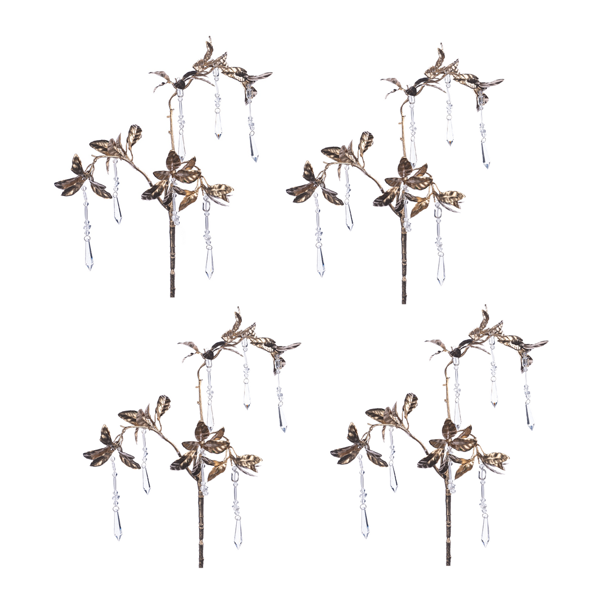 Goodwill Belgium Metallic Hanging Chandelier Jewel Stems