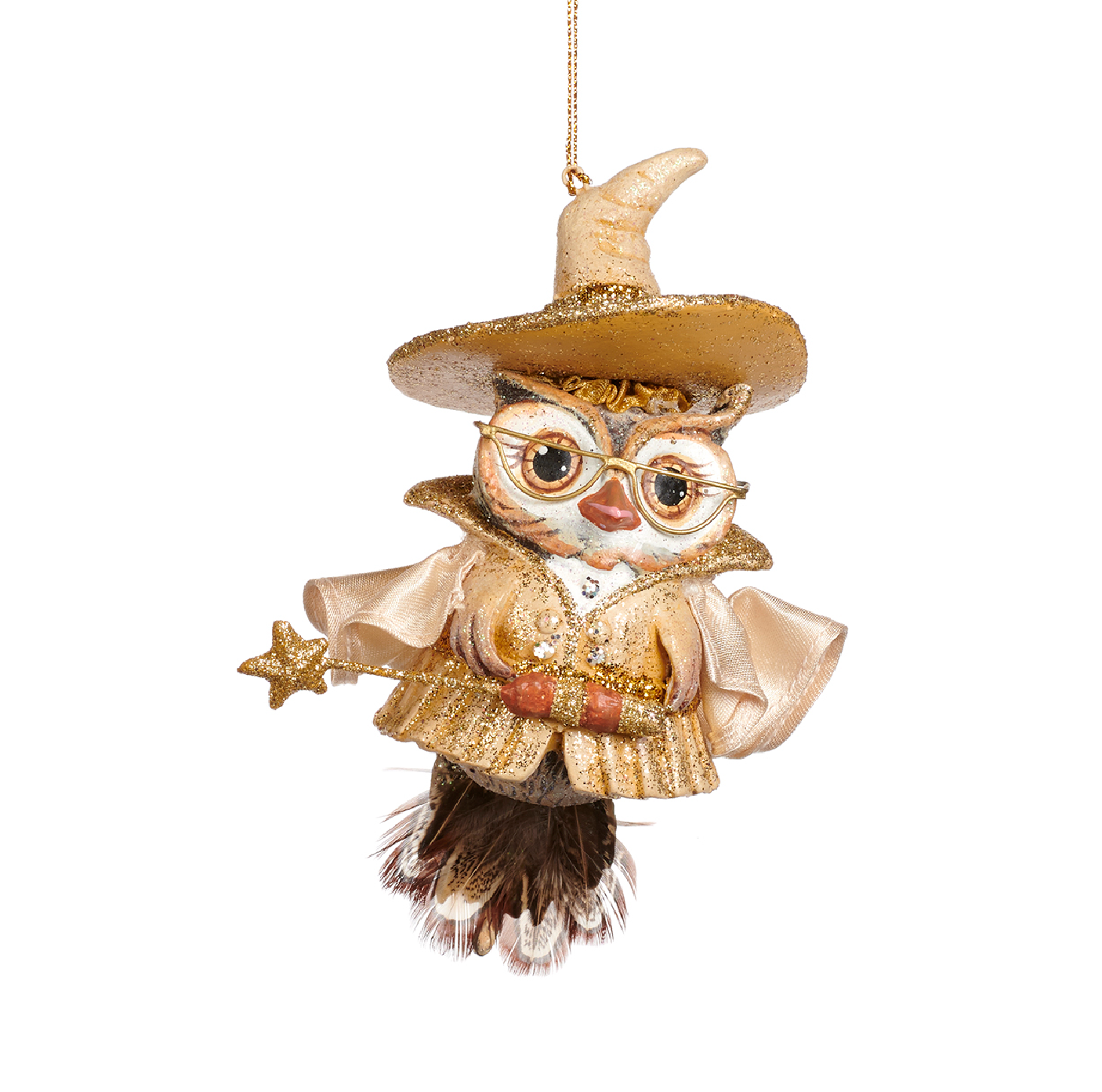 Magical Owl with Wand Decoration 8"