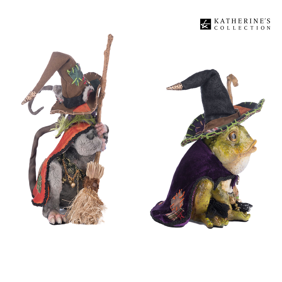 Katherine's Collection Broomstick Acres Rat Frog Witches