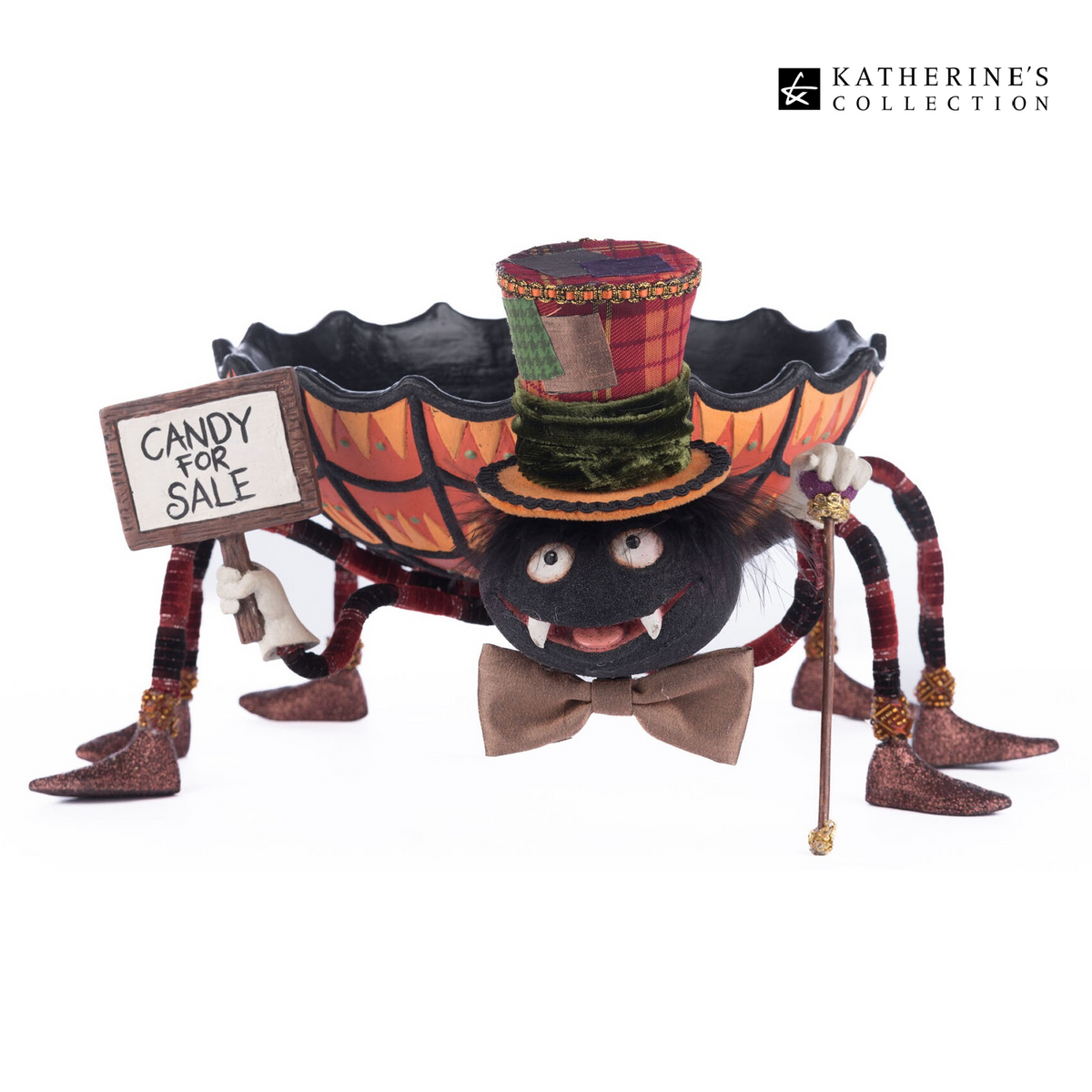 Katherine's Collection Broomstick Acres Spider Candy Dish