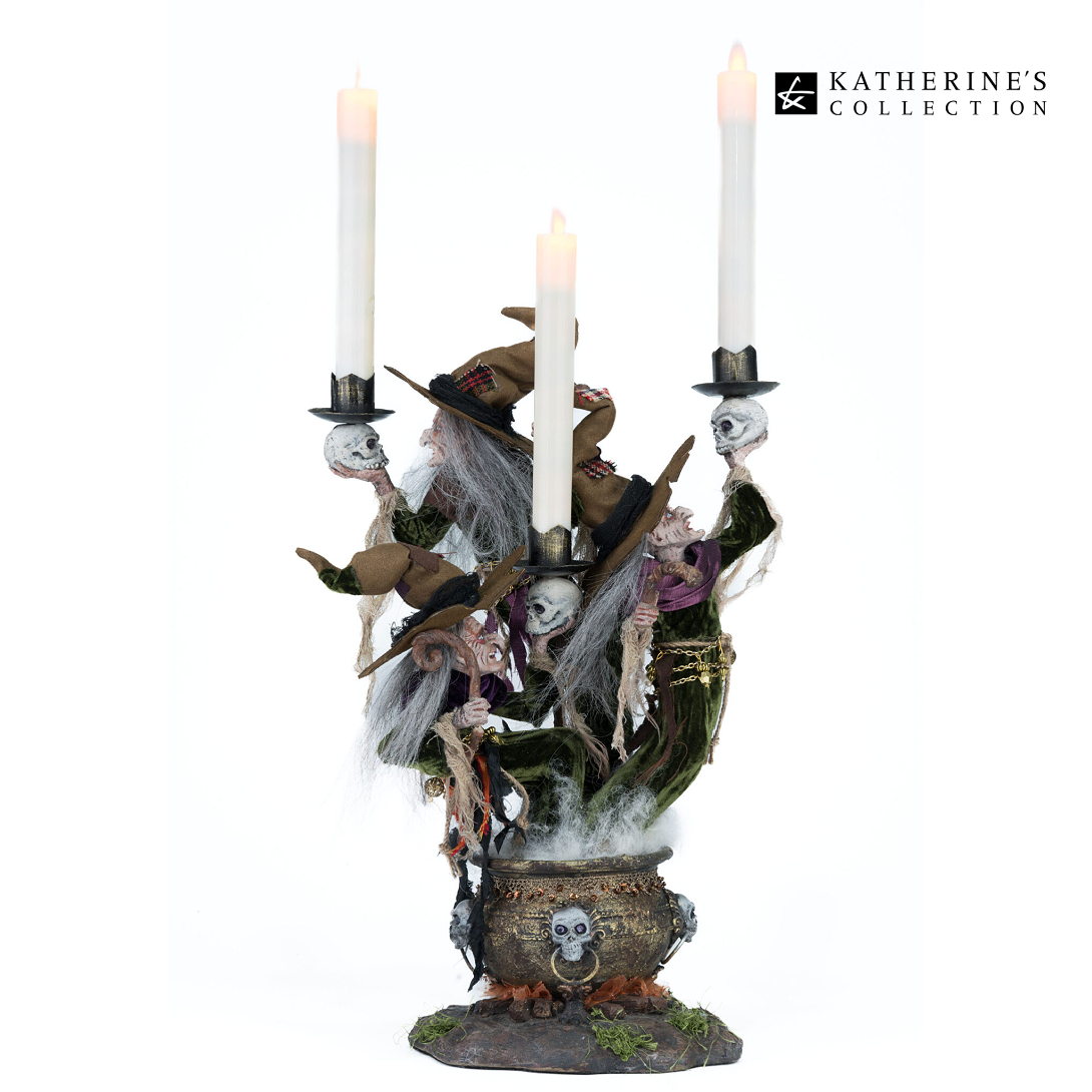 Katherine's Collection Trio of Witches Candle Holder