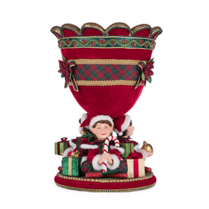 Katherine's Collection Christmas Decorations. Holiday Magic Elf Urn