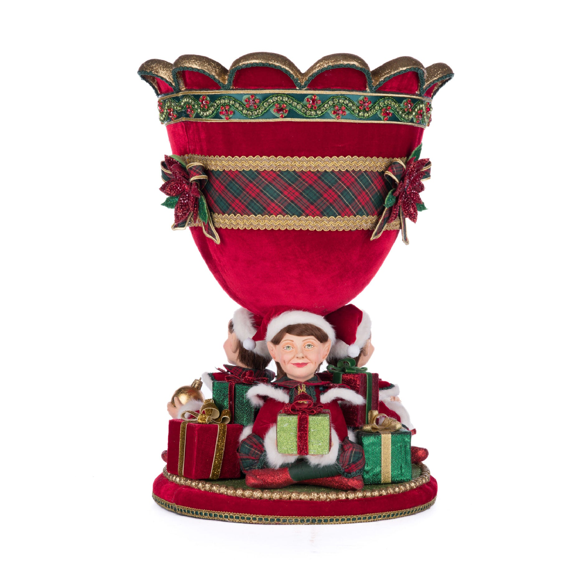 Katherine's Collection Christmas Decorations. Holiday Magic Elf Urn