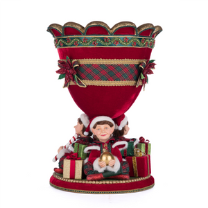 Katherine's Collection Christmas Decorations. Holiday Magic Elf Urn