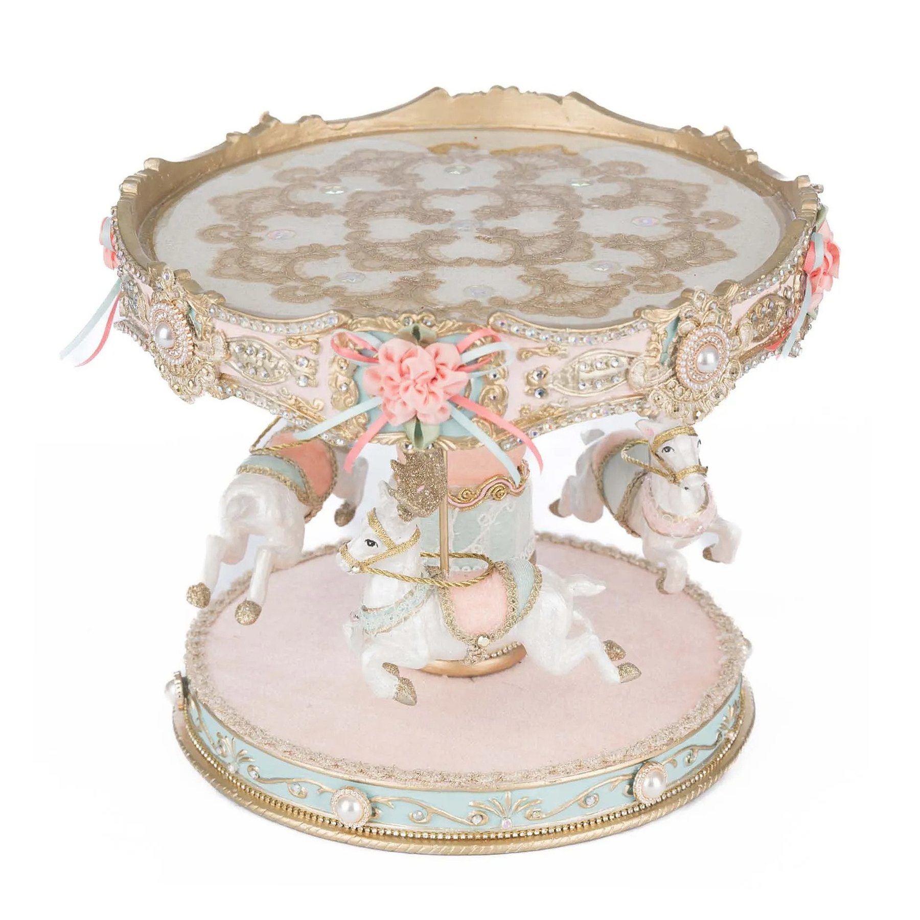 Joyeux Noel Carousel Cake Plate 11.5"