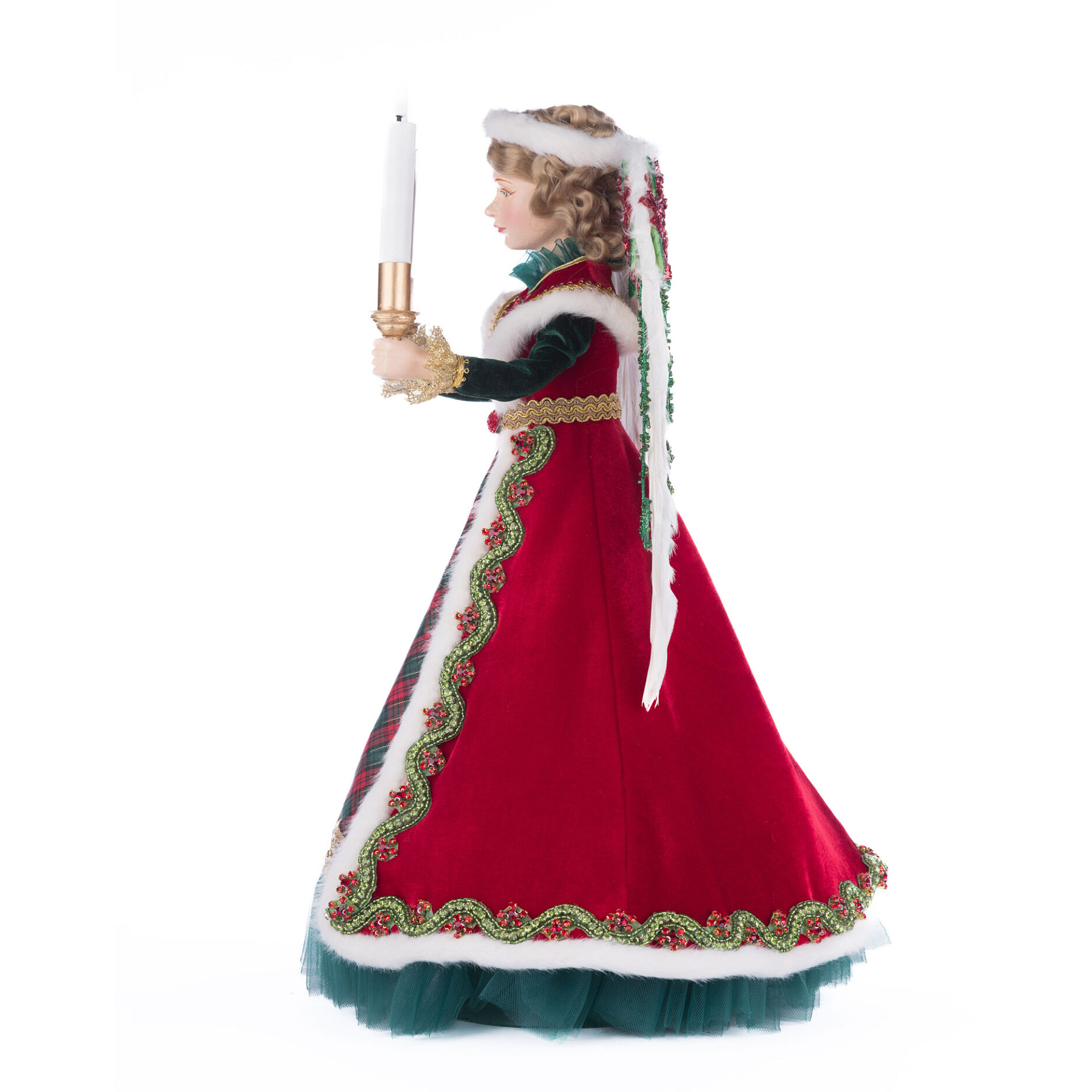 Katherine's Collection Penelope Poinsettia Angel Tree Topper