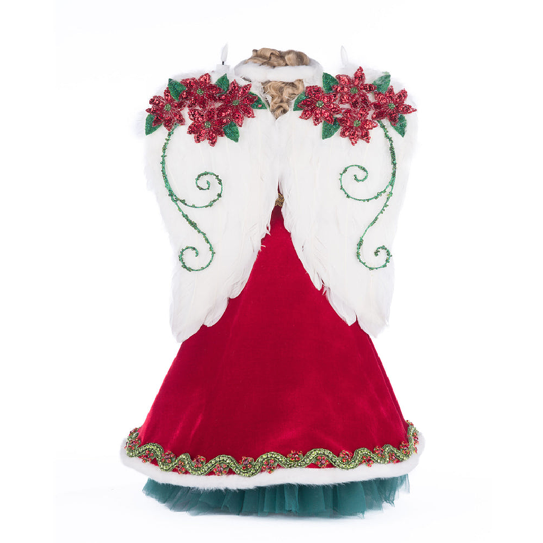 Katherine's Collection Penelope Poinsettia Angel Tree Topper