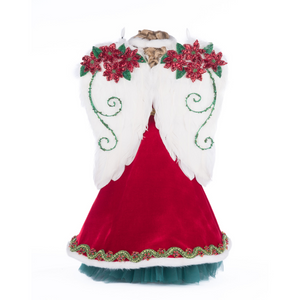 Katherine's Collection Penelope Poinsettia Angel Tree Topper