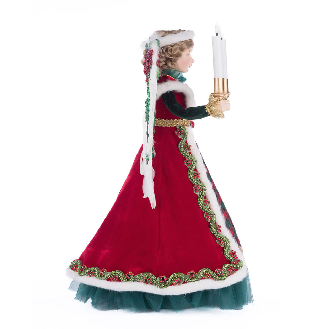 Katherine's Collection Penelope Poinsettia Angel Tree Topper