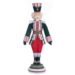 Designer Christmas nutcracker figurine in festive costume - Katherines Collection