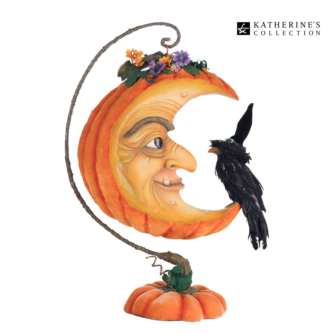 Katherine's Collection Broomstick Acres Pumpkin Moon Witch