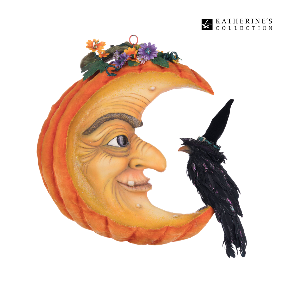 Katherine's Collection Broomstick Acres Pumpkin Moon Witch