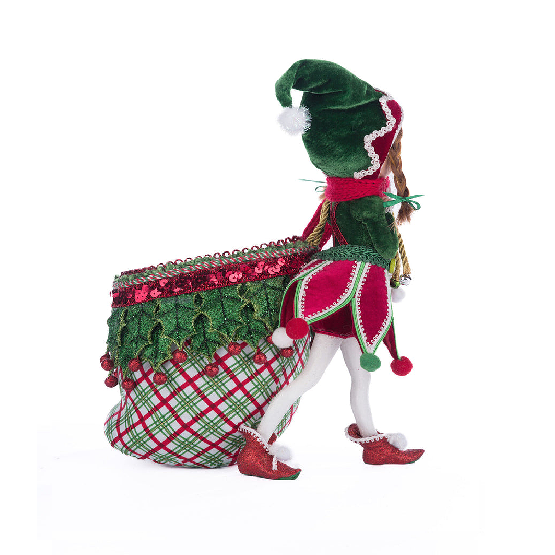 Katherine's Collection Winter Snowdrop Elf With Bag