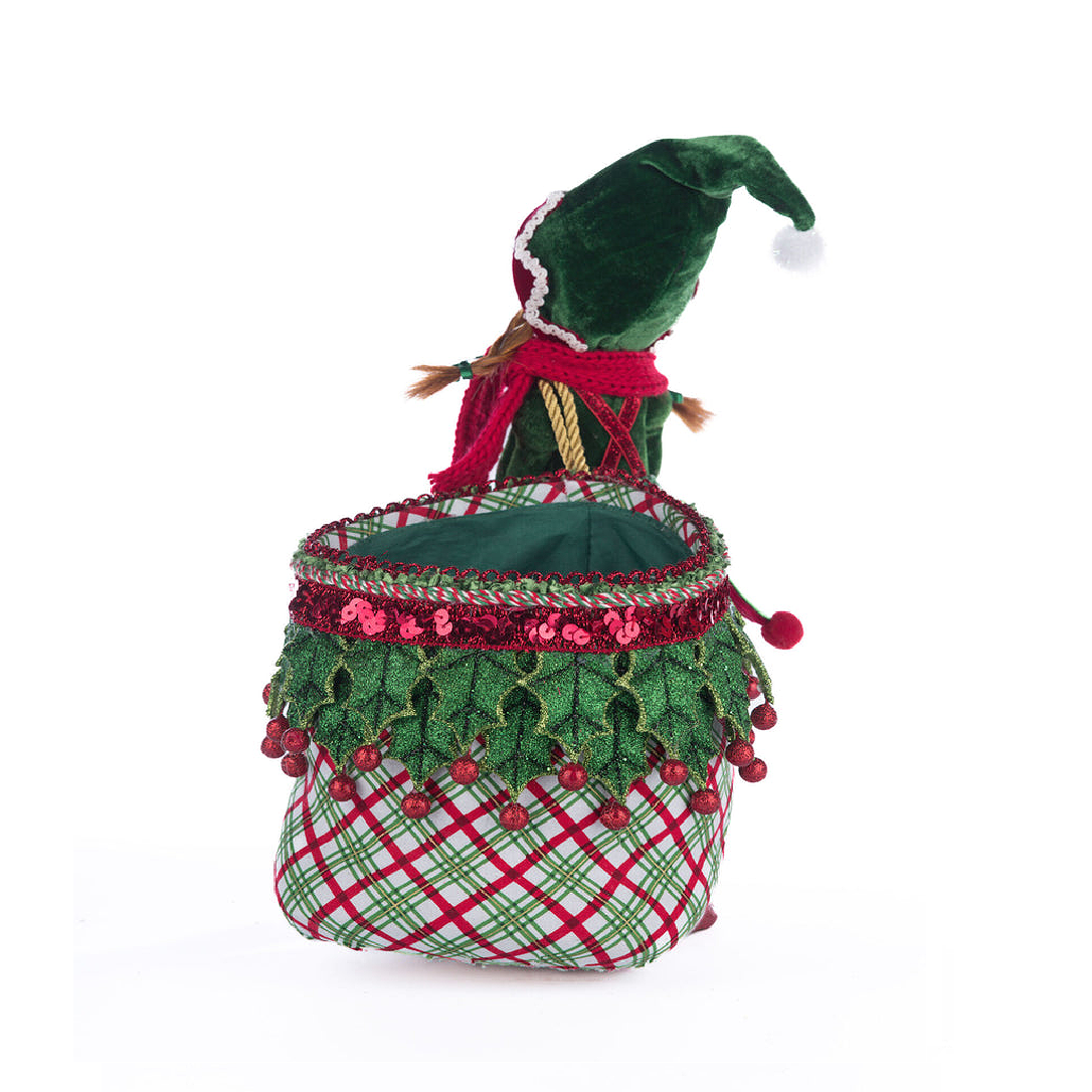 Katherine's Collection Winter Snowdrop Elf With Bag