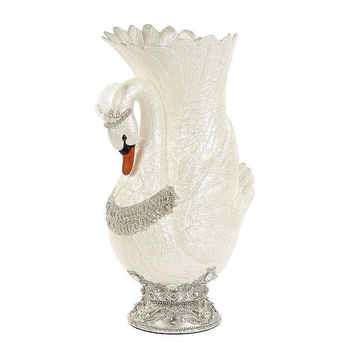 Katherine's Collection Winter Swan Vase