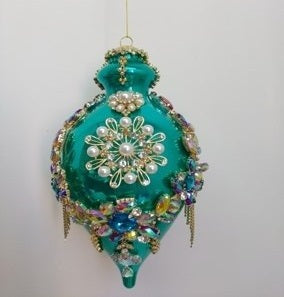 Mark Roberts Kings Jewels Teal Finial