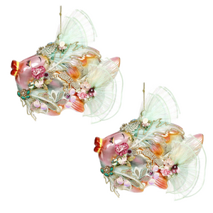 Mark Roberts Luxury Glass Jewels of the Sea Fish Pink