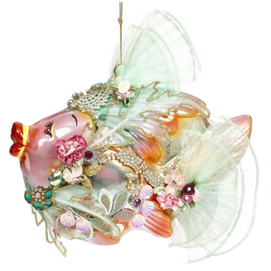 Mark Roberts Luxury Glass Jewels of the Sea Fish Pink