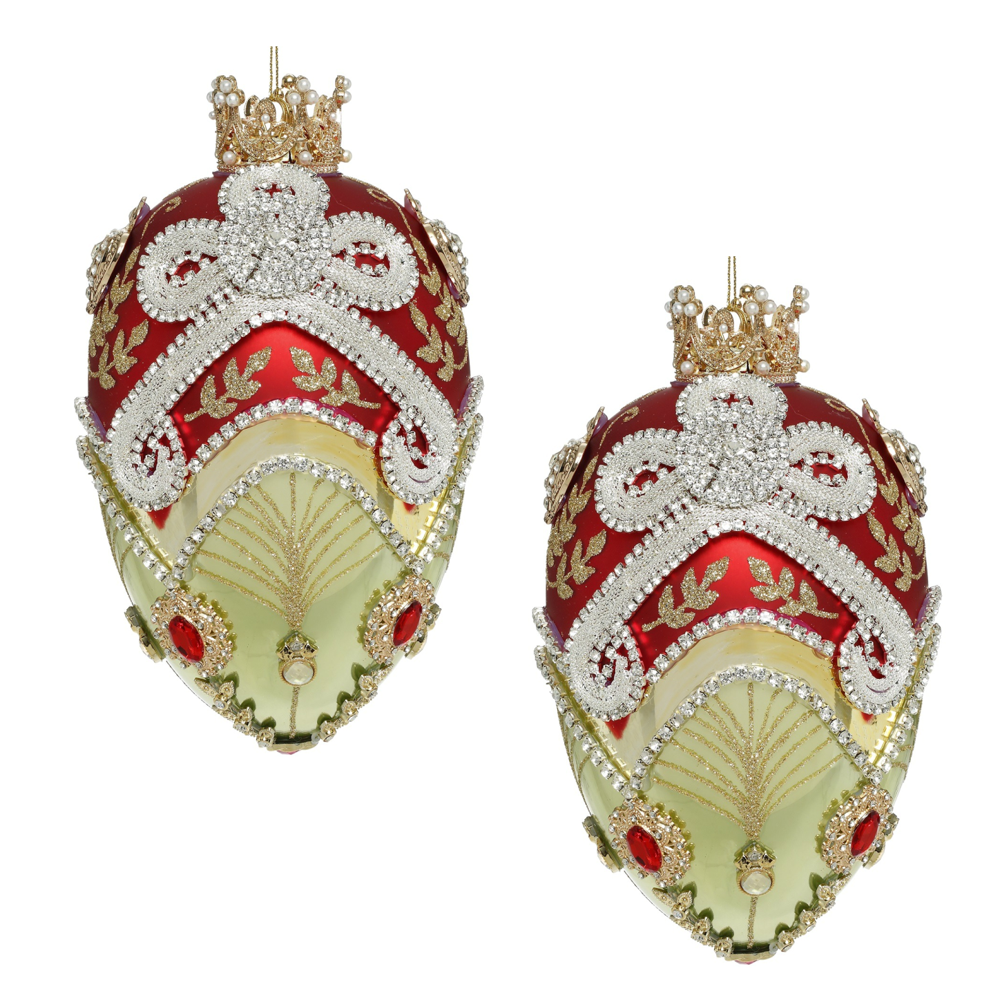 Mark Roberts Kings Jewels Crowned Ellipse Ornaments