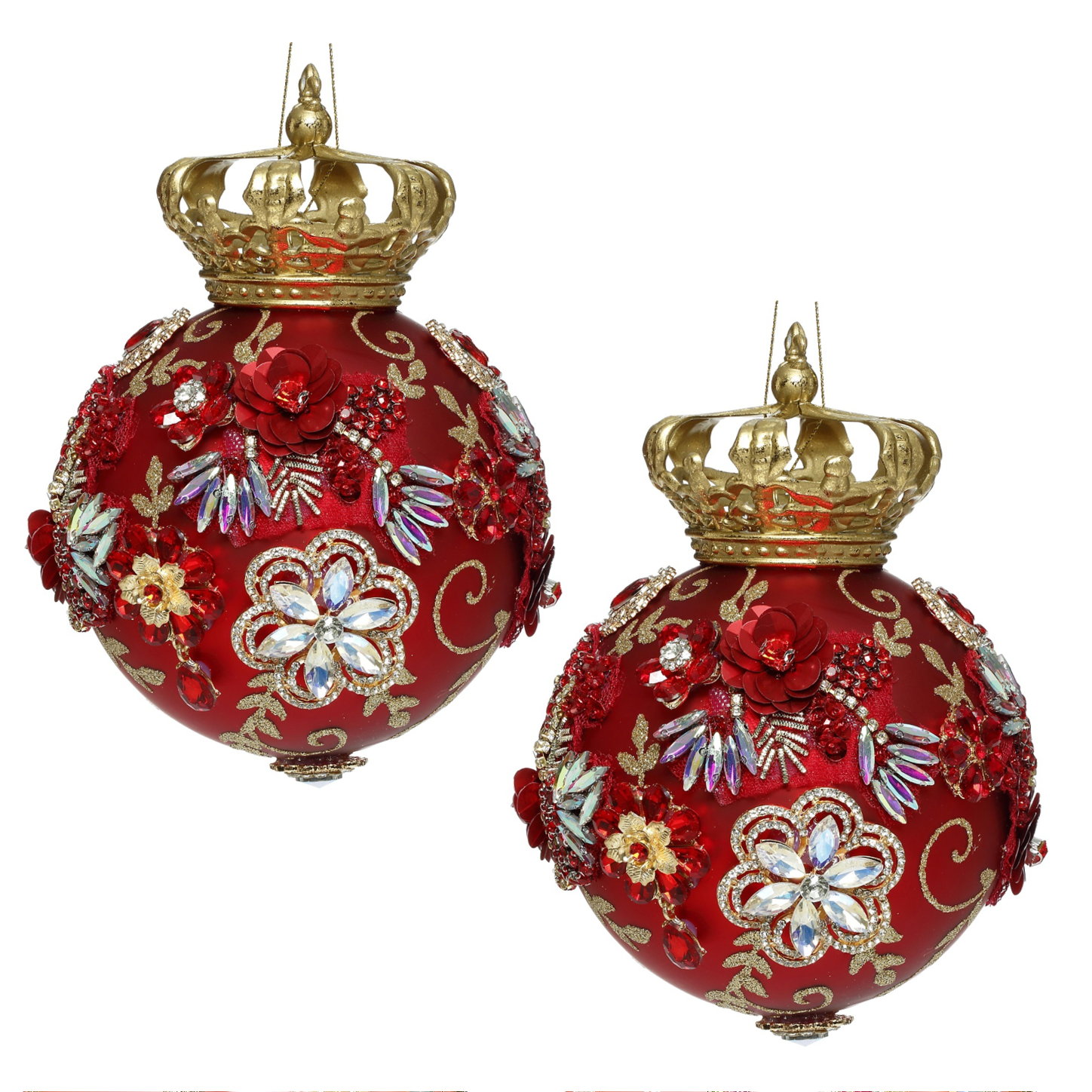 Mark Roberts Luxury Glass Kings Jewels Royal Orb Red