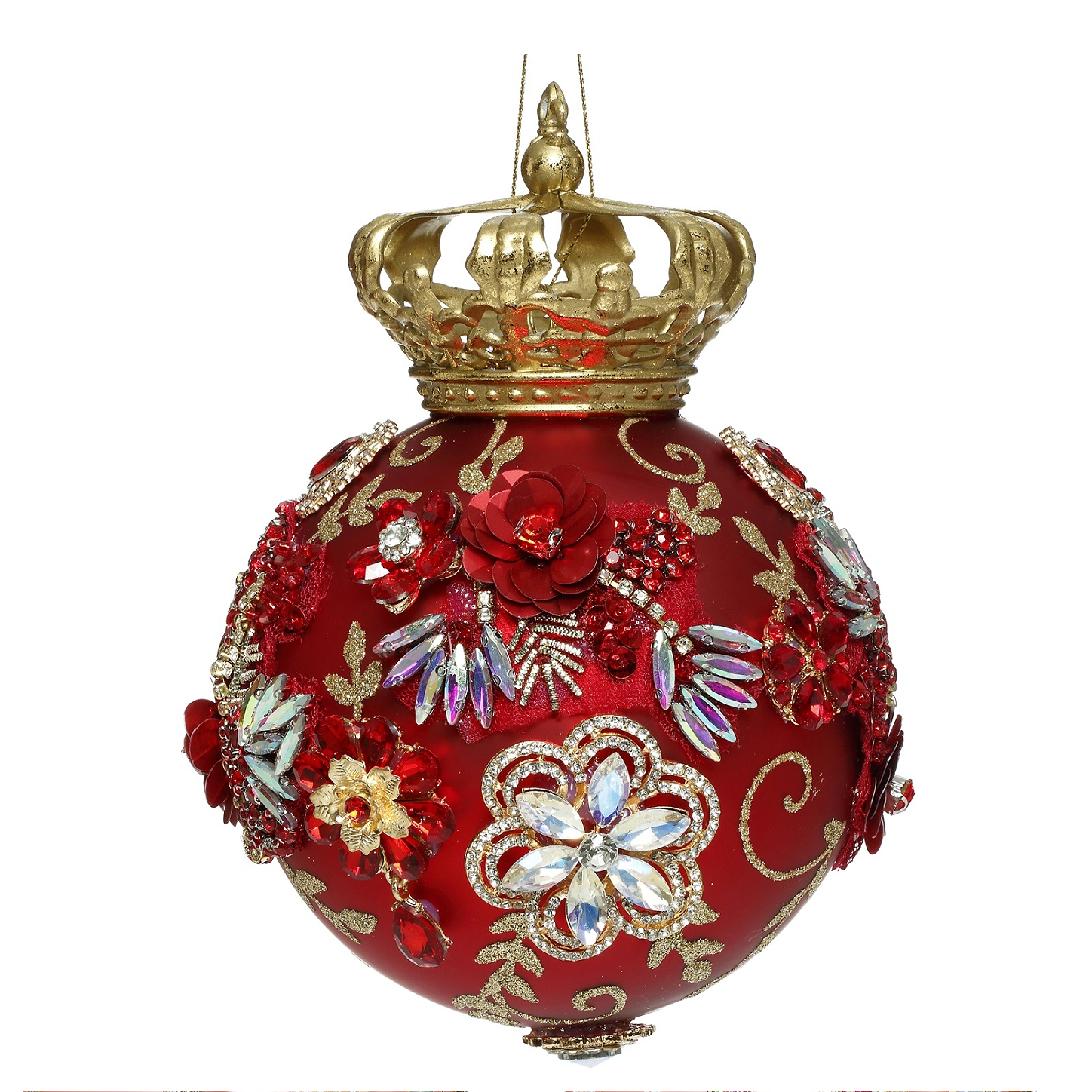 Mark Roberts Luxury Glass Kings Jewels Royal Orb Red