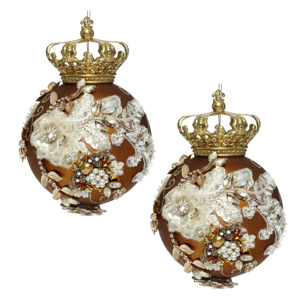 Mark Roberts Luxury Glass Kings Jewels Royal Orb Copper