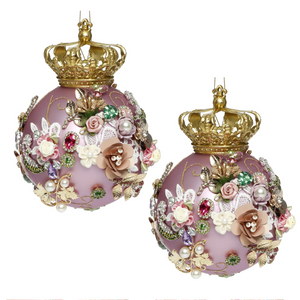 Mark Roberts Luxury Glass Kings Jewels Royal Orb Lilac