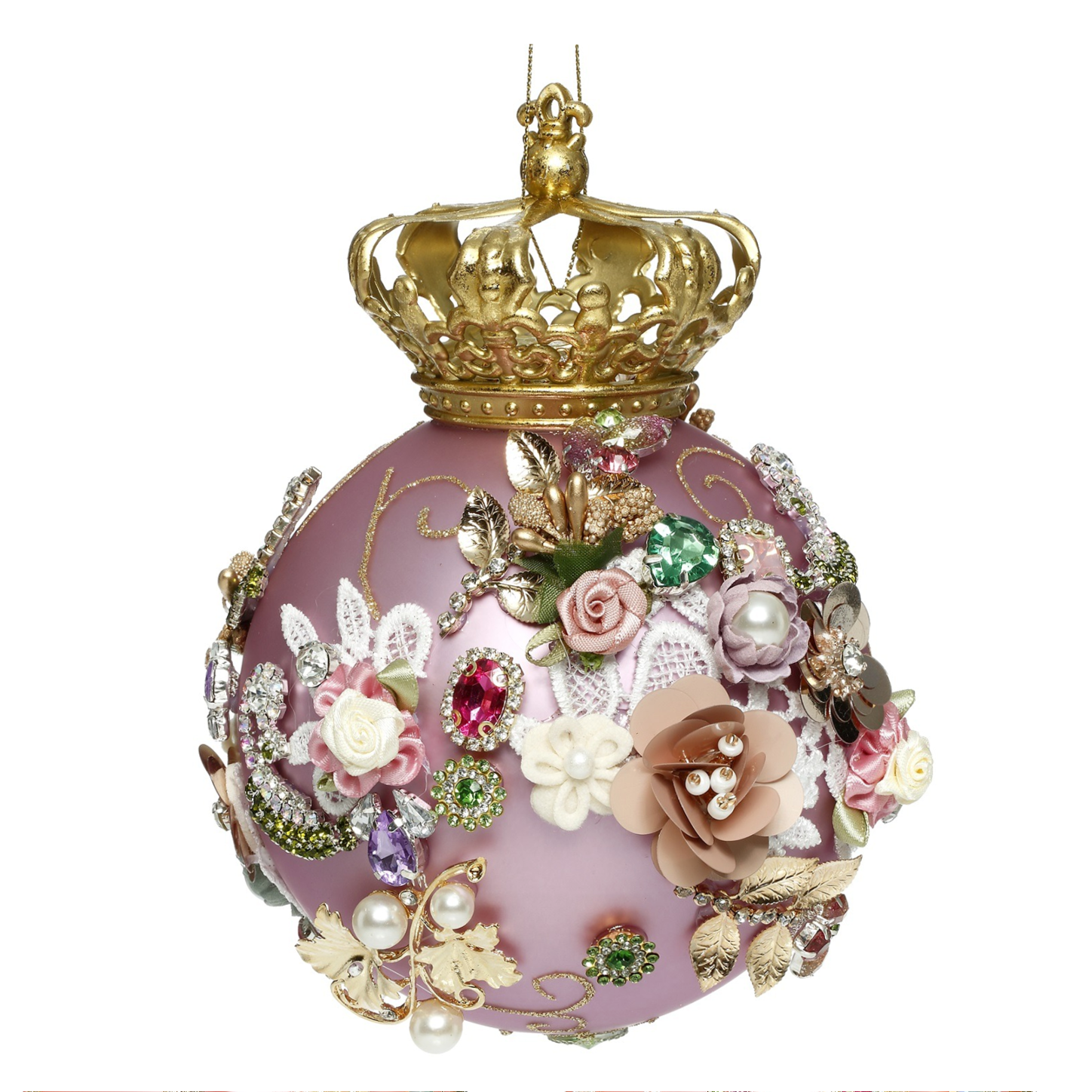 Mark Roberts Luxury Glass Kings Jewels Royal Orb Lilac