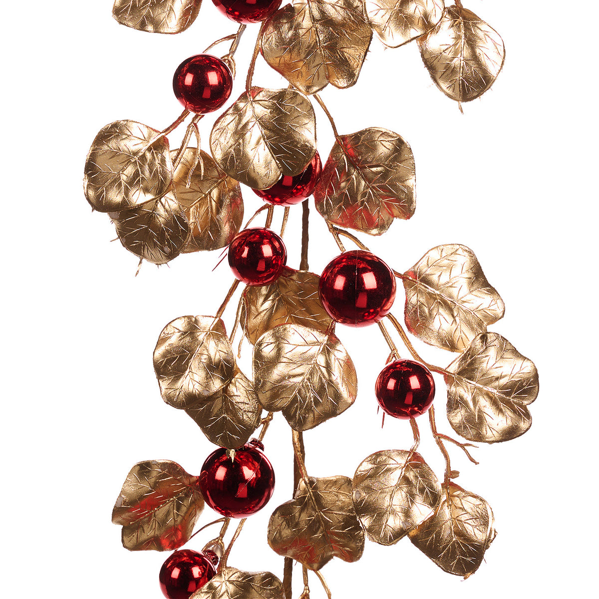 Goodwill M&amp;G Holiday Decor
Metallic Bauble Golden Foliage Garland