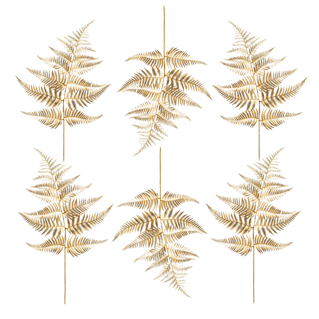 EDG Metallic Gold Fern Faux Foliage Stem